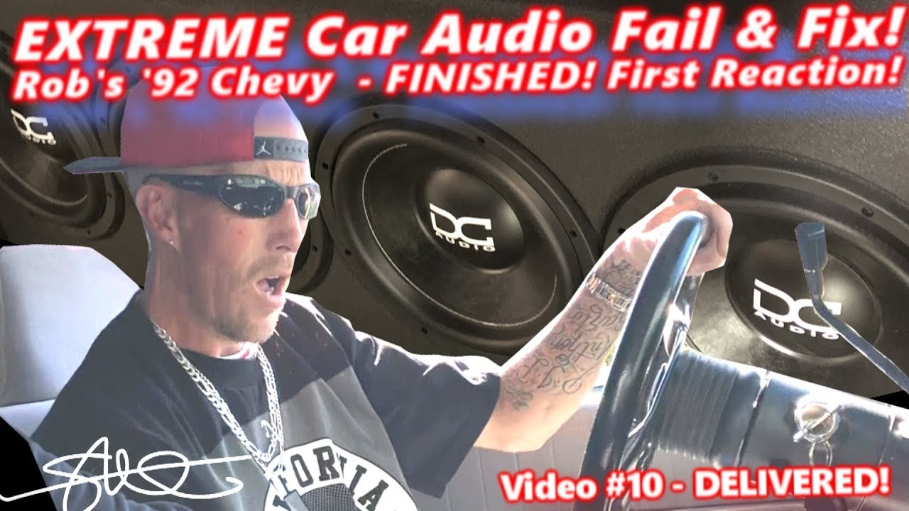 Extreme Car Audio FAIL & Fix "Bucket o' BASS" Chevy Truck FINISHED! First Reaction! Video 10