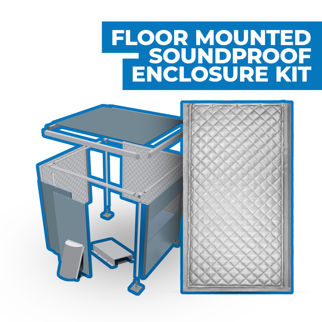 fixed soundproof enclosure for loud machinery