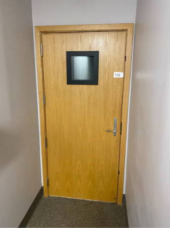 soundproof door to a warehouse