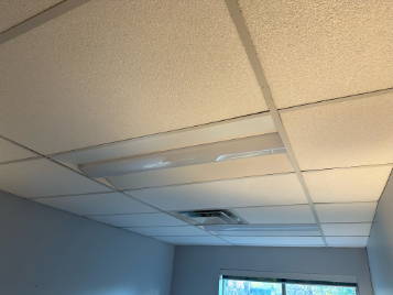 BlocknZorbe Acoustic Ceiling Tile in an office