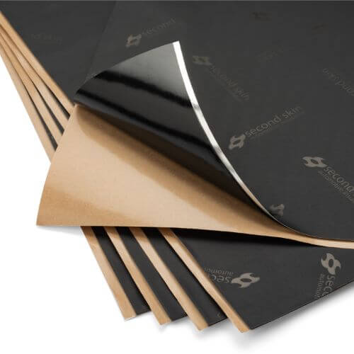 Damplifier 40mil sound deadening mat peeled back