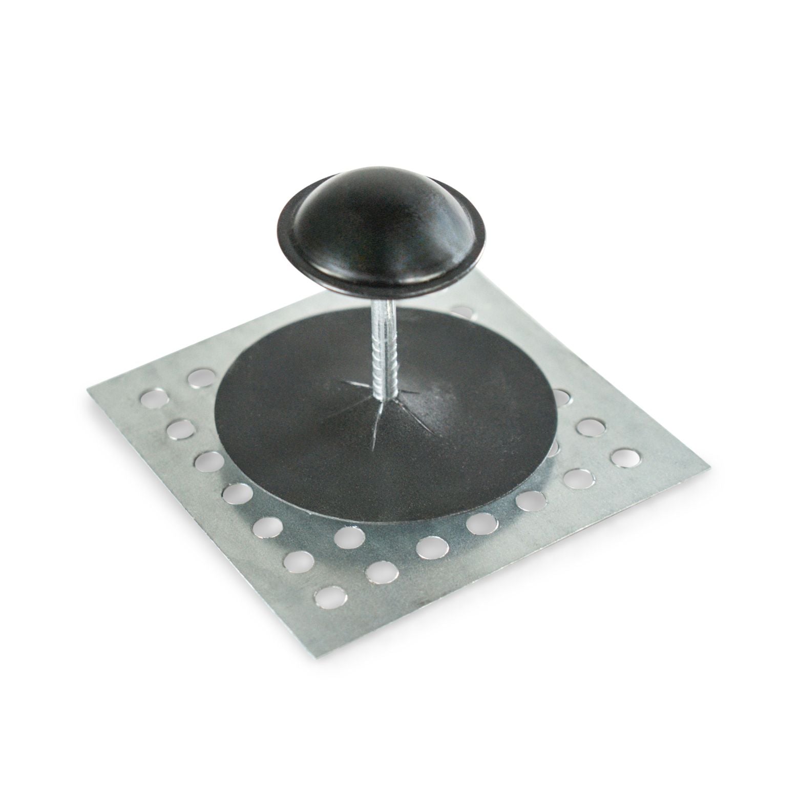 black self locking washer and cap on stick pin