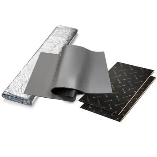 Factory Five Roadster Insulation Kit includes Damplifier Pro, Luxury Liner Pro, and Heat Wave Pro