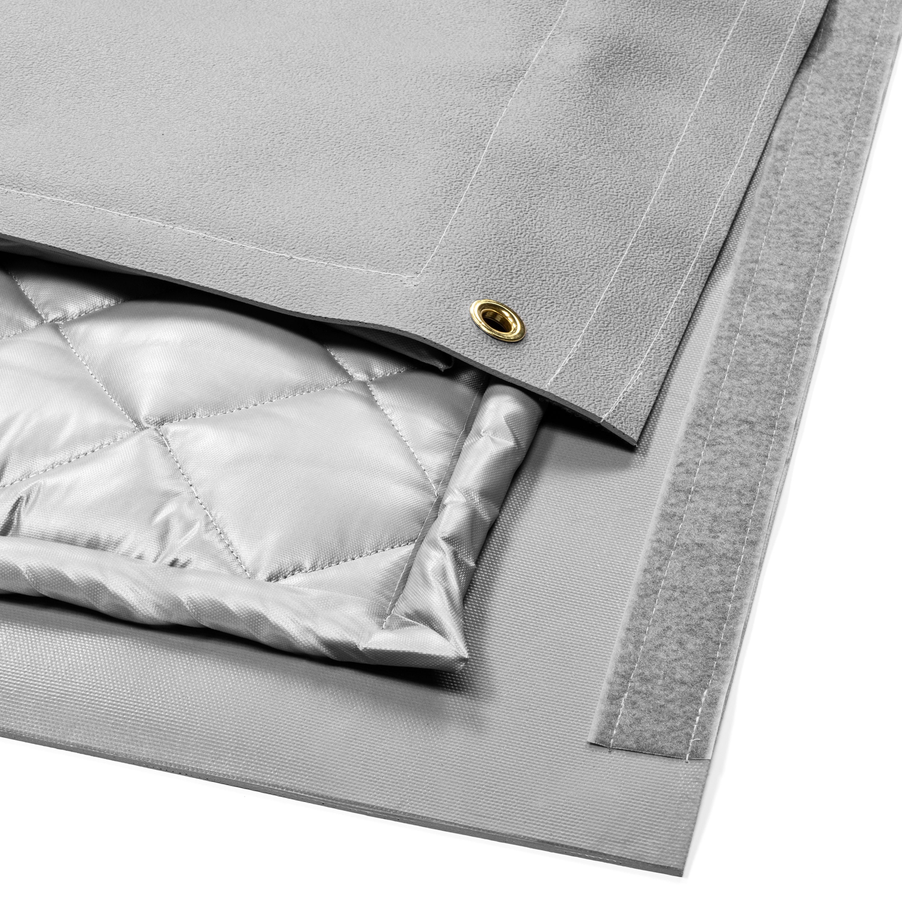 quiet quilt interior soundproof blanket folded over
