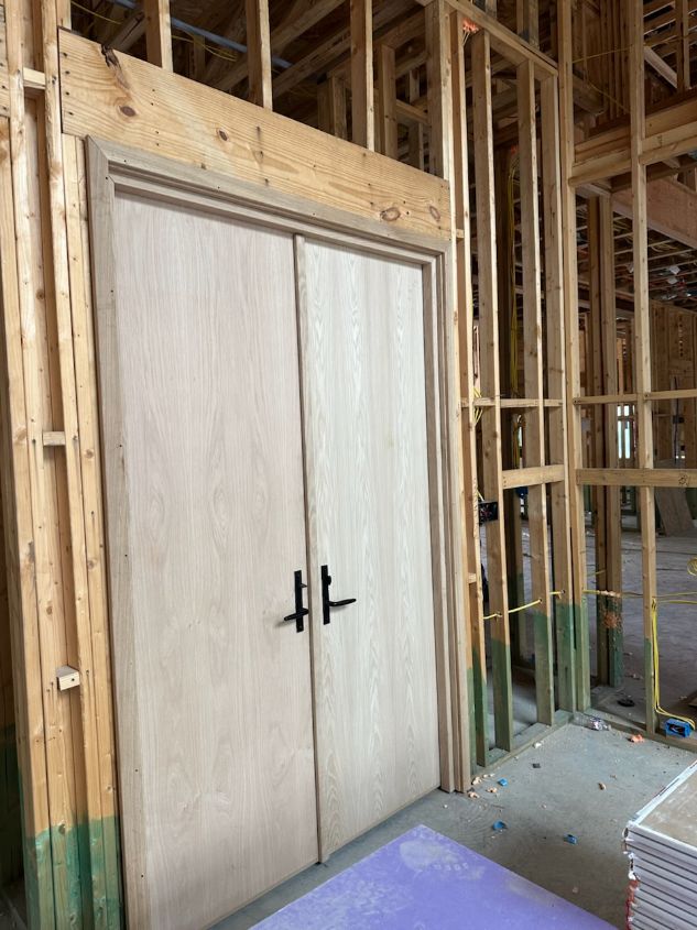 sound lock soundproof double door in new construction
