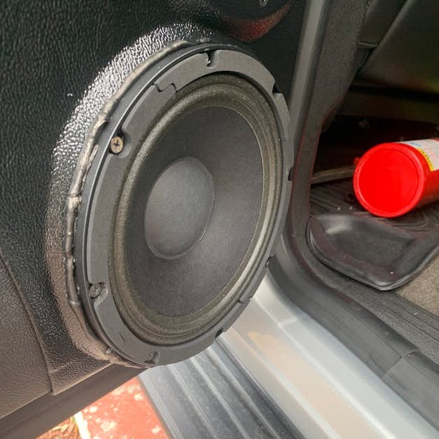 Butyl tape used around a speaker to seal