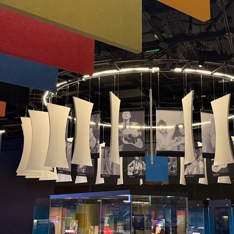 Canadian Museum of History exhibit PolyZorbe baffles curved in
