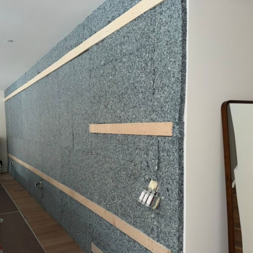 CelluZorbe acoustic panel as acoustical wall backer