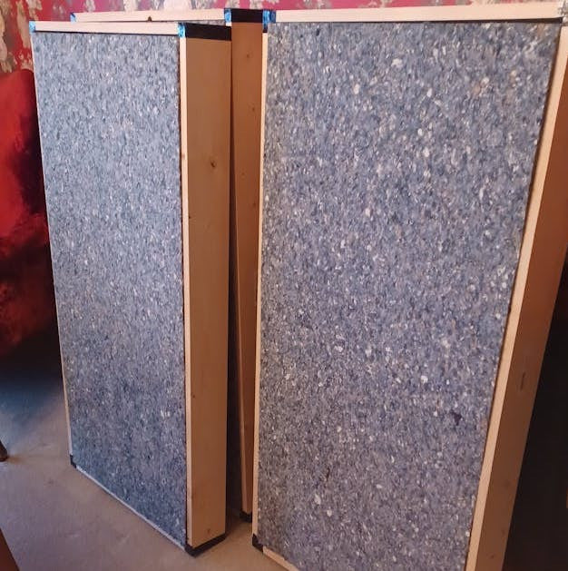 CelluZorbe inside wood frame for diy acoustical panel