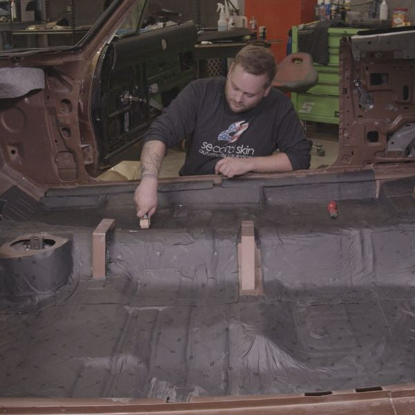Damplifier Pro rolled onto the floor pan