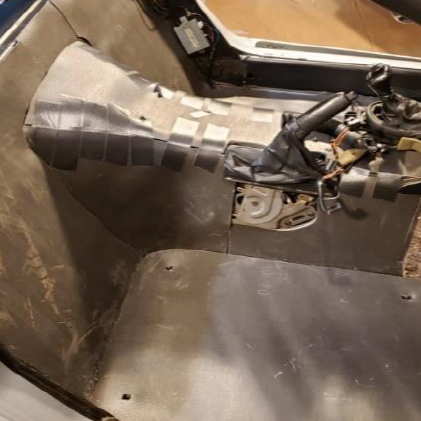 Damplifier Pro + Luxury Liner Pro Soundproofing on Corvette Floor and Transmission Tunnel