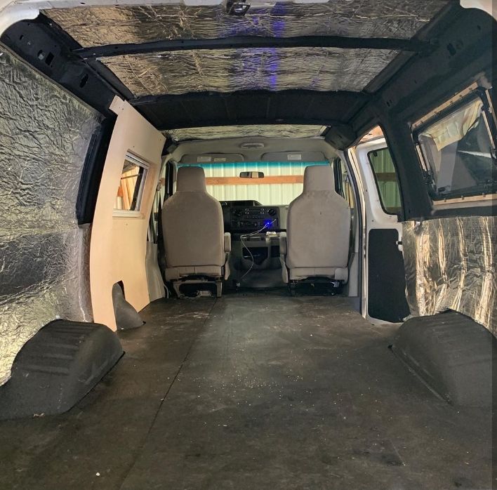 heat wave pro used in transit van as roof insulation