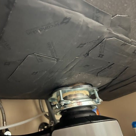 sink with sound deadening installed