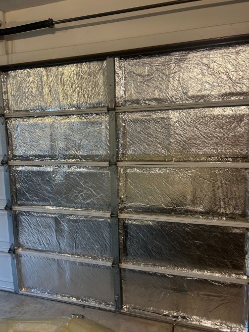 garage door insulation kit installed