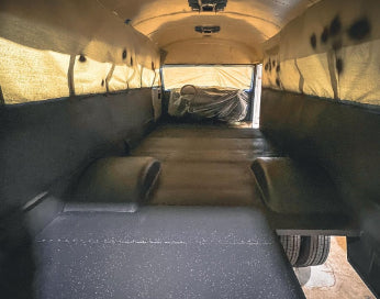 Spectrum liquid soundproofing in the 1987 Chevy C60 Mini Bus