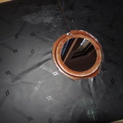 copper sink with sound deadening installed