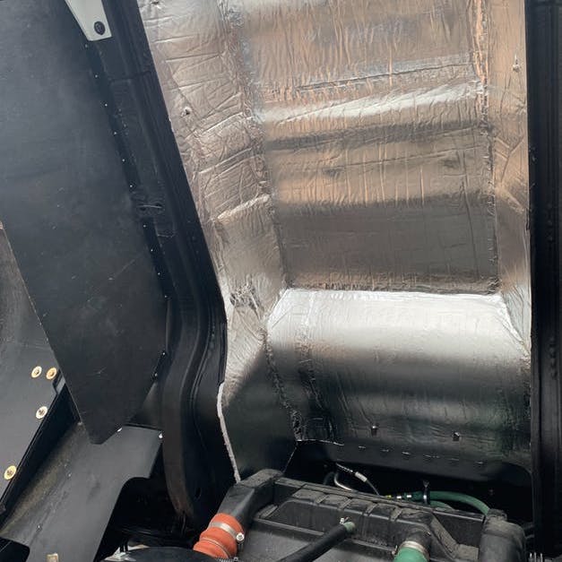 Mega Block on semi truck hood