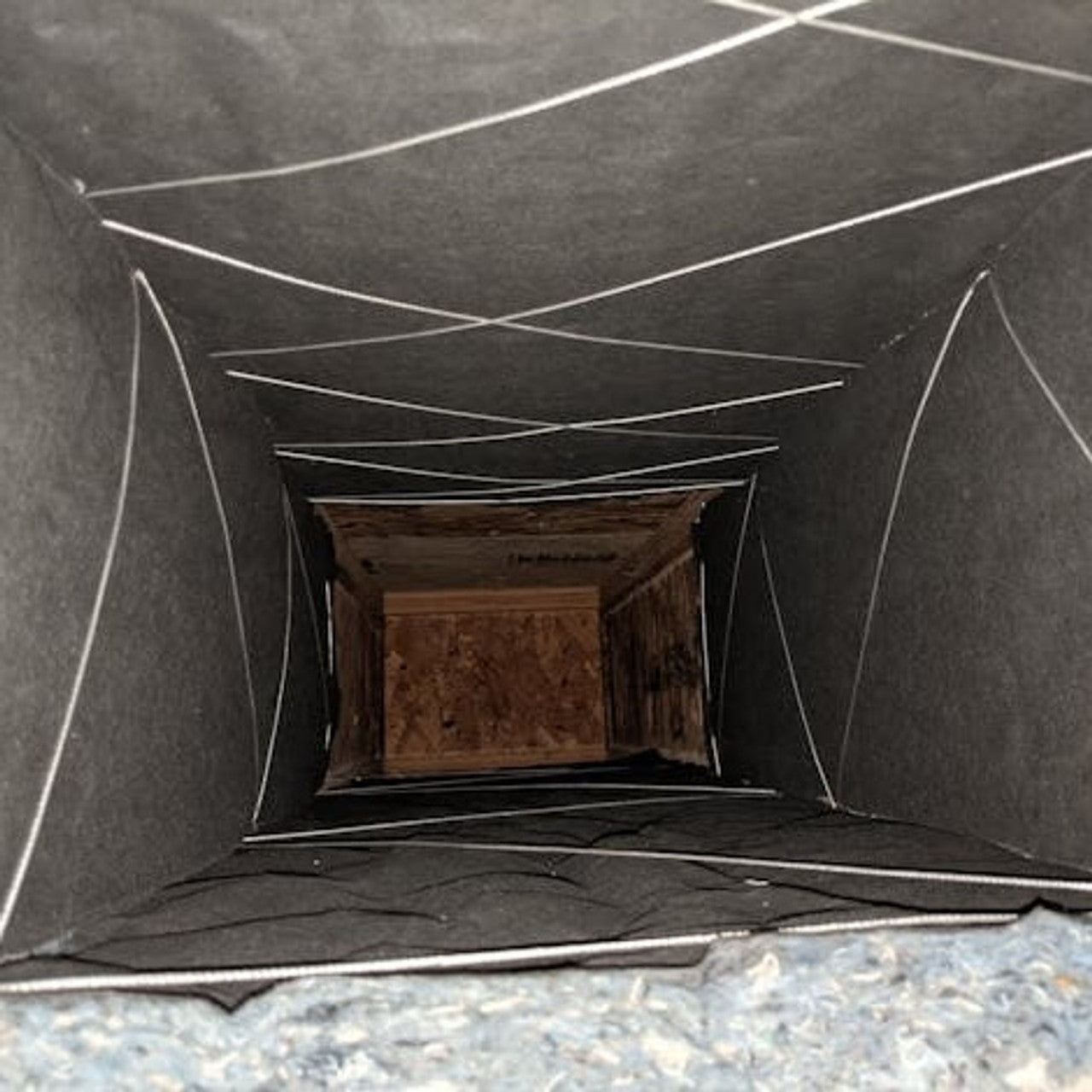 oversize hvac duct with ecoverb roll lining the inside for noise reduction
