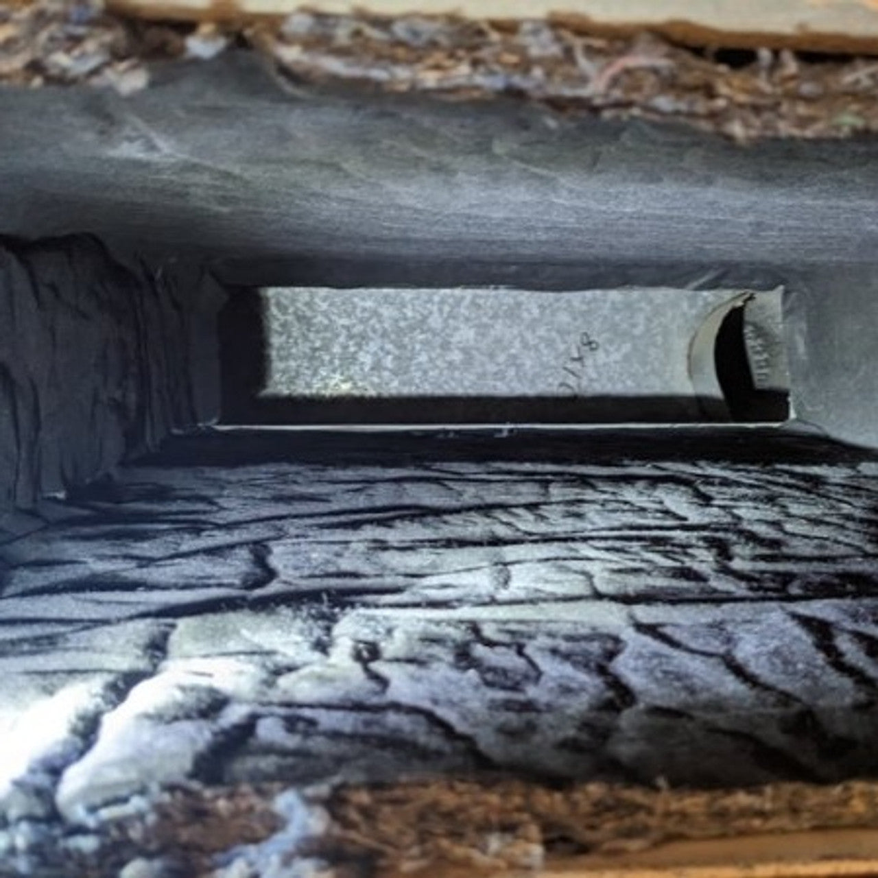 ecoverb roll installed in residential ductwork to absorb sound