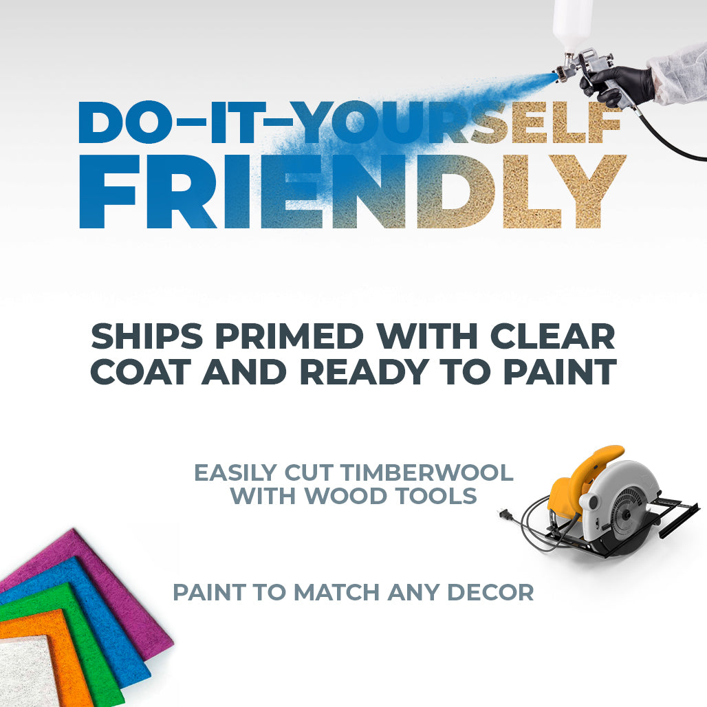 DIY timberwool acoustic panels