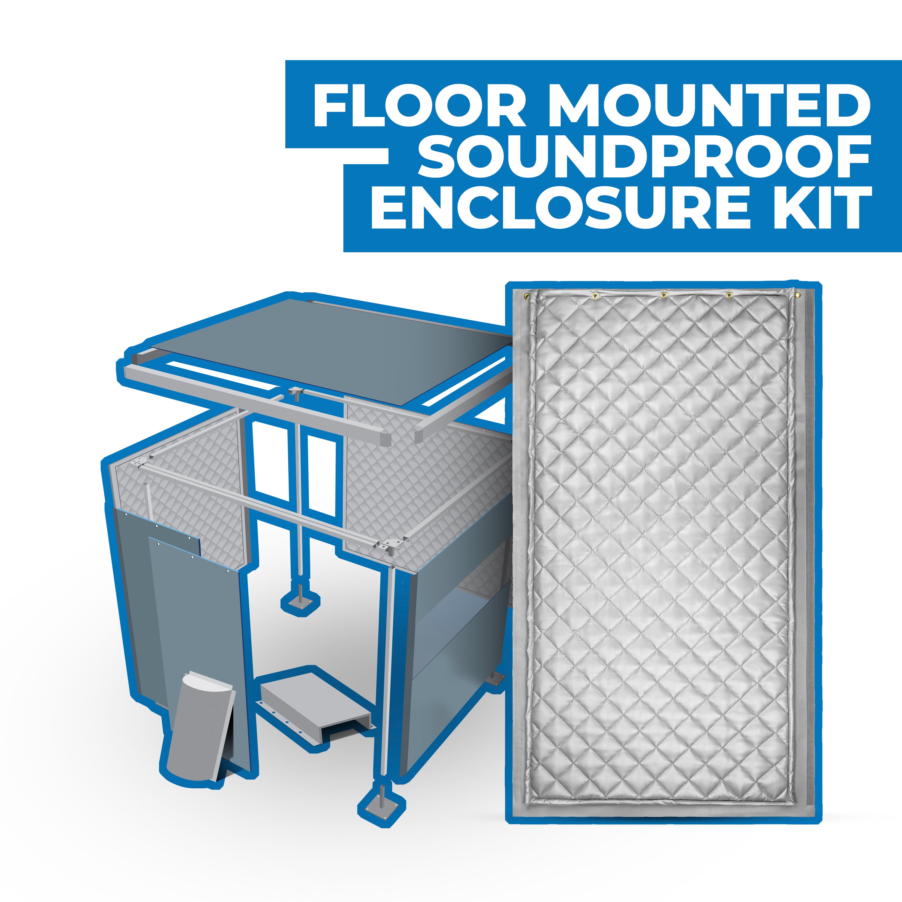fixed soundproof enclosure for loud machinery