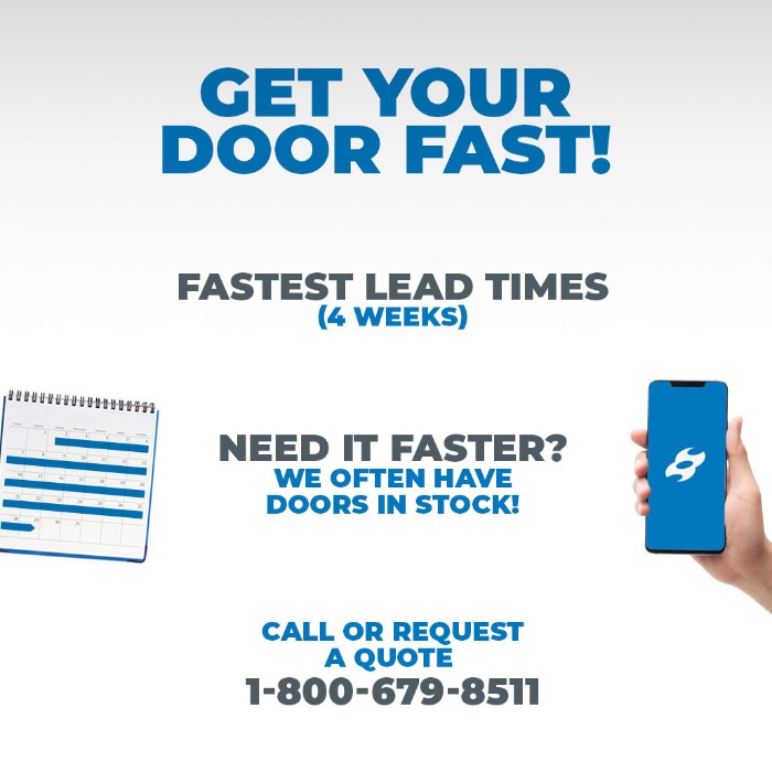 Sound Lock Soundproof Door has a 4 week lead time
