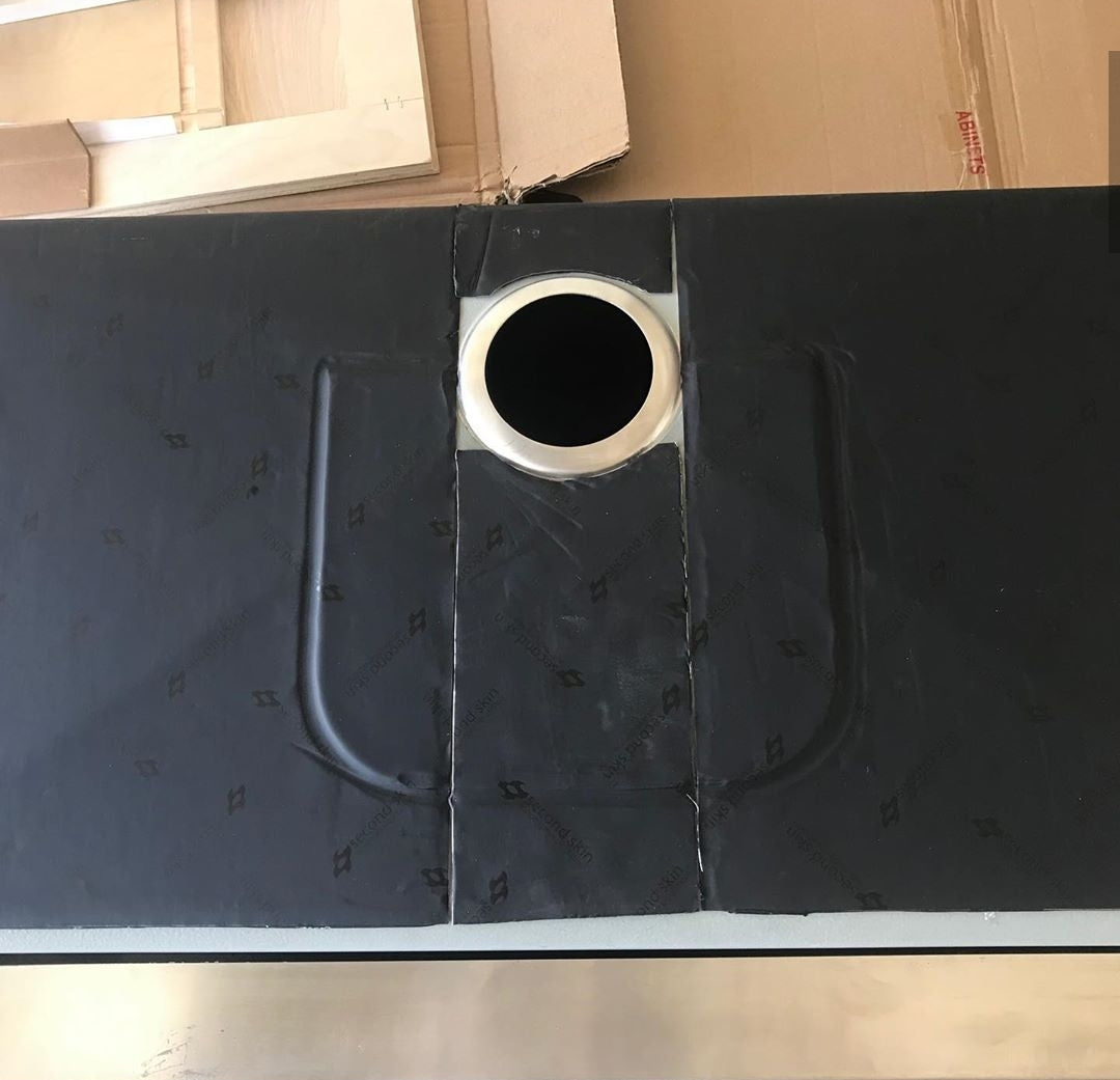 sink with sound deadening installed