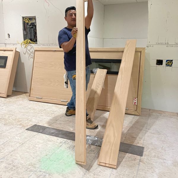 Recording studio doors received and waiting on the install