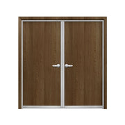 Sound Lock double door seal kits on a solid wood door