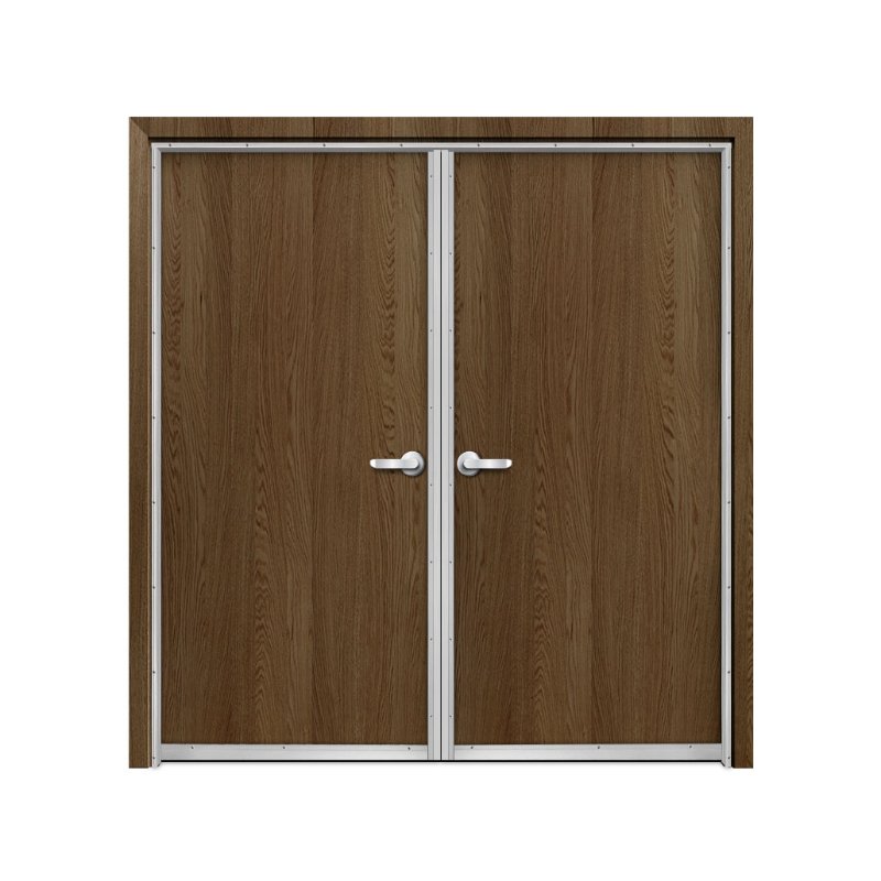 Sound Lock double door seal kits on a solid wood door