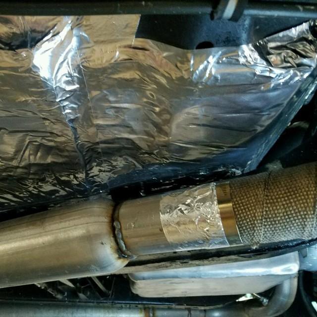 Thermal Block used around a muffler and pipes