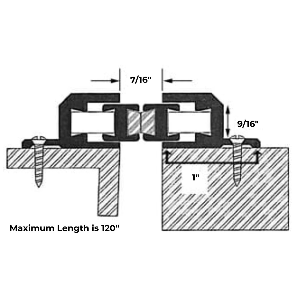 astragal seal dimensions