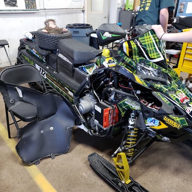 Luxury Liner MLV sheets used behind plastic snowmobile panels