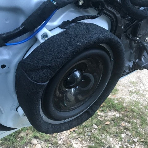 OverKill used as speaker ring to isolate a speaker from door panel