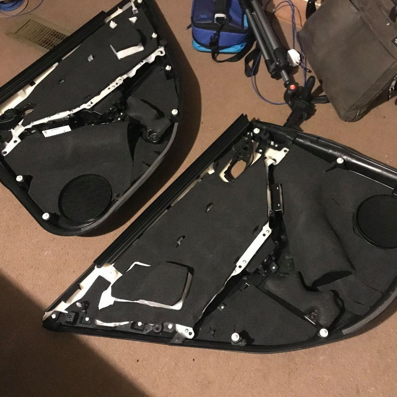 OverKill Pro installed behind plastic door cards
