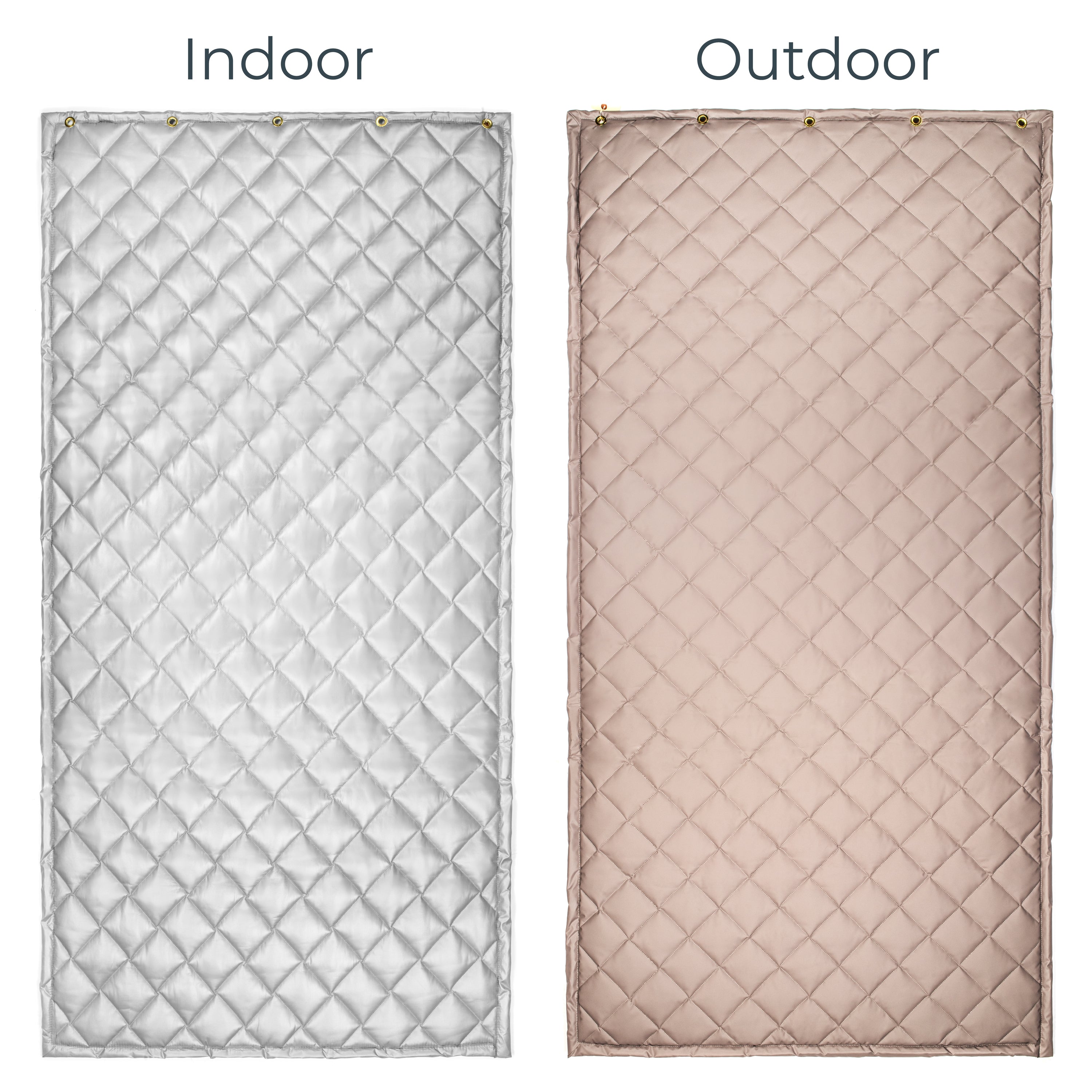 quiet quilt indoor vs outdoor in grey