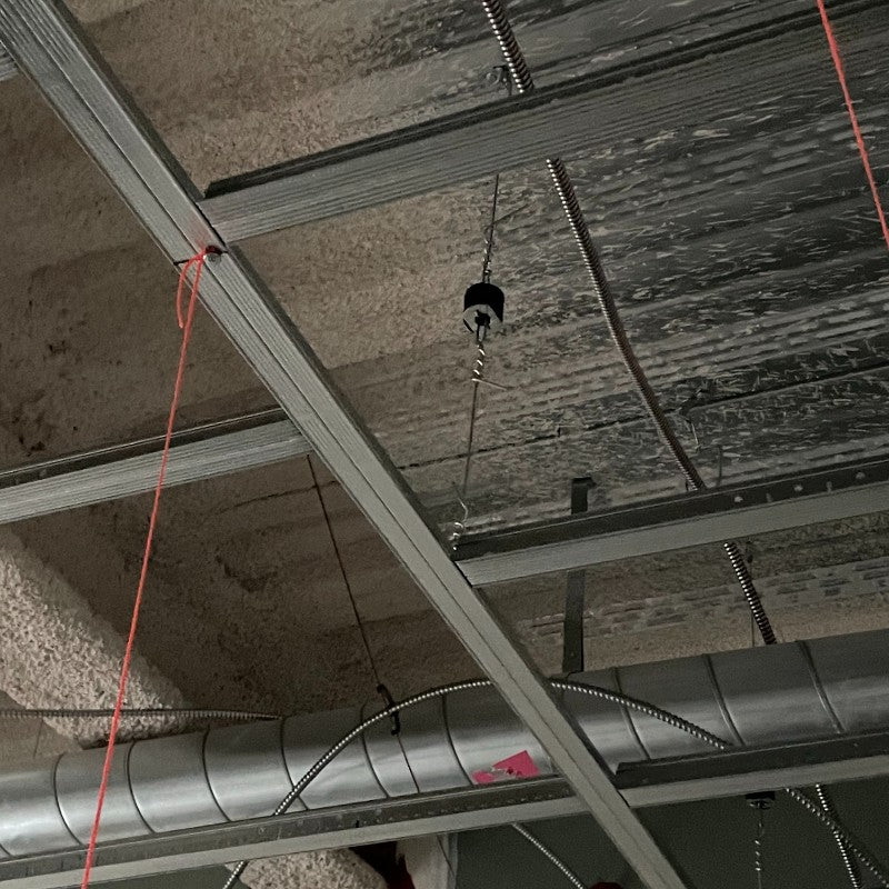 RSIC-WHI and ceiling grid w/ HVAC behind