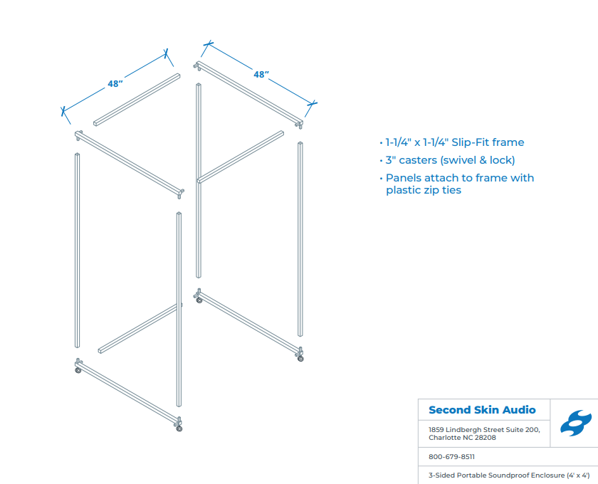 cad drawings for portable enclosure 4' x 8'