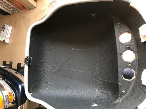Damplifier Pro sound deadening mat installed inside a Mastercraft boat engine doghouse cavity