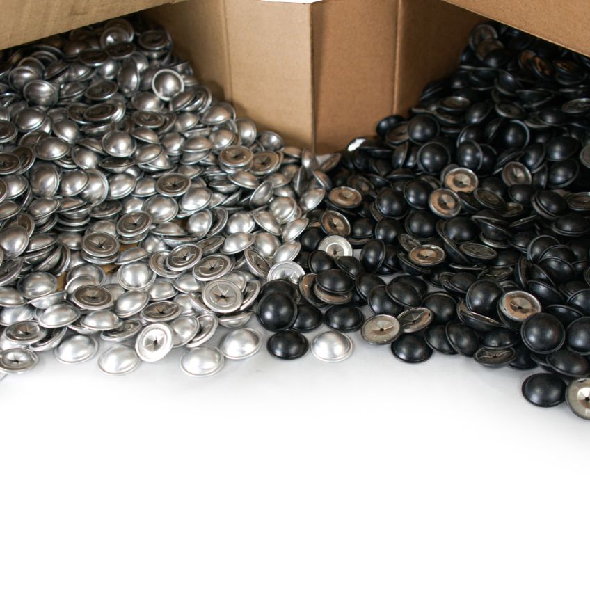 black and silver dome caps for stick pins