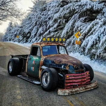 1948 Chevy Pickup Winter Shot