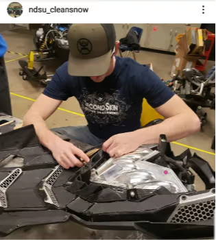 NDSU Clean Snowmobile Challenge Soundproofing Polaris Titan