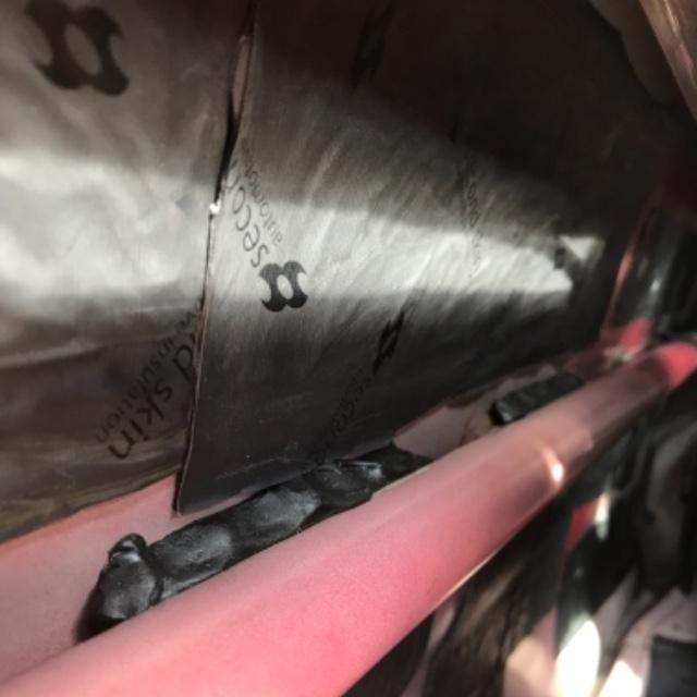Butyl tape used between door crash bar and door skin